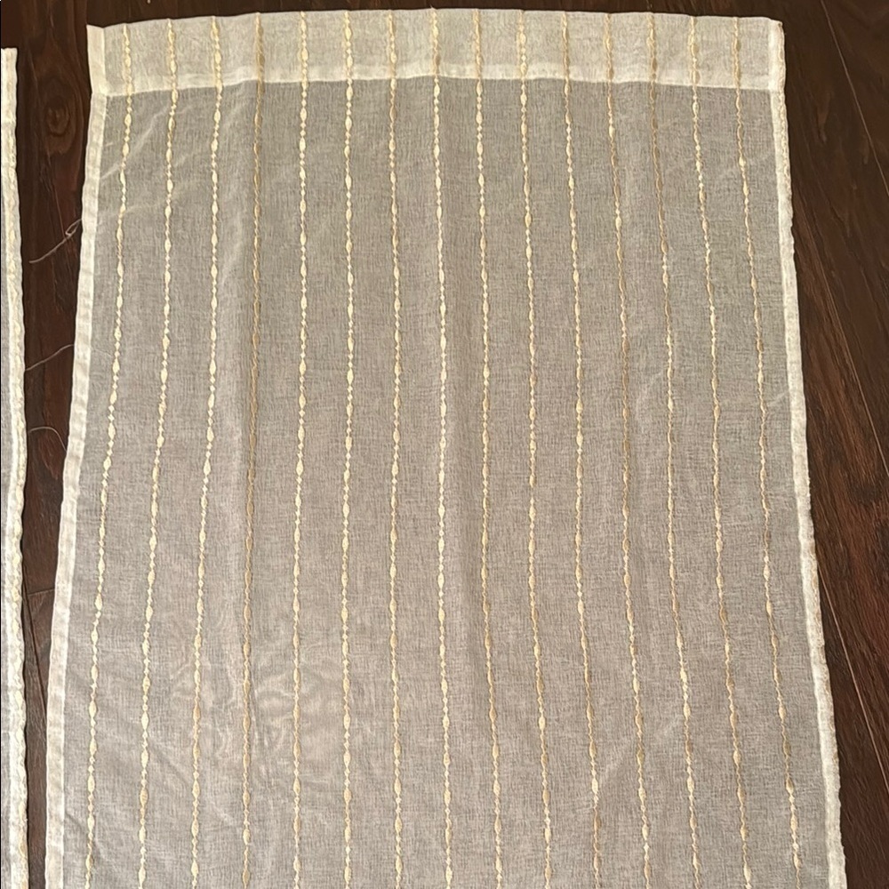 Sheer Striped Window Panels - Picture 3 of 8